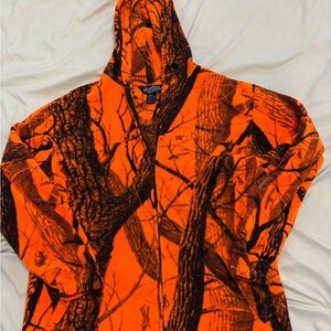 Orange Camouflage Hooded Jacket